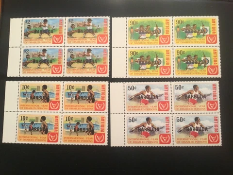 ICOLLECTZONE  Barbuda 522-525 blocks VF NH sports Cover