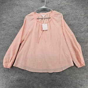 Lauren Conrad Shirt Womens XS Long Sleeve Peach - Picture 1 of 8