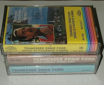 Tennessee Ernie Ford 3 NEW Cassette ~ How Great Thou Art ~ Sweet Hour ~ 22 Hymns - Image 1 of 4