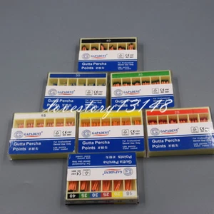 Dental Gapadant Gutta Percha Points 02 Taper #15-40/15/20/25/30/35/40/45-80 - Picture 1 of 58