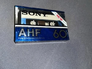 SONY AHF 60 TYPE I BLANK CASSETTE TAPE (1) (SEALED) Made In Japan ( Read ) - Picture 1 of 4