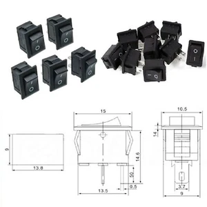 2 Pz. MINI INTERRUTTORE a bilanciere ON OFF 3A 250V max. da pannello piccolo - Foto 1 di 2