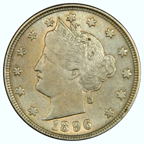 1896 LIBERTY NICKEL ~ NICE ORIGINAL AU ABOUT UNCIRCULATED ~ PRICED RIGHT! Cover