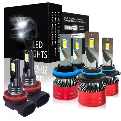 For GMC Terrain 2011-2015 Combo LED Headlight Hi/Lo Beam + Fog Light Bulbs 6PC - Изображение 1 из 4