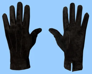 NEW MENS size 10.5 - 3XL BLACK GENUINE SUEDE LEATHER GLOVES with CASHMERE LINING - Picture 1 of 3