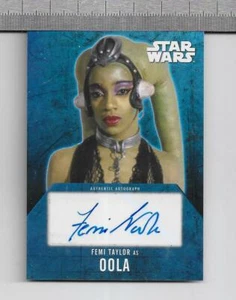 Star Wars Evolution 2016 Autograph Card Femi Taylor Oola - Picture 1 of 2