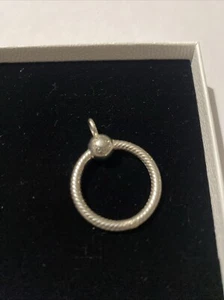 Genuine Pandora Moments Small O Charm Pendant ALE 925 #398256 Gift Idea - Picture 1 of 4