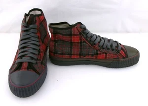 Zapatillas PF Flyers Reedición Central Hi Tartán/Rojo/Negro Talla 11 - Imagen 1 de 10