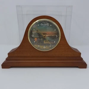 Pure Contentment Mantle Clock by Terry Redlin Wooden Battery Operated Hadley Co. - Picture 1 of 5