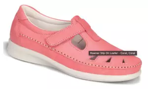 SAS Roamer korallenrosa bequeme Damen-Wanderhalbschuhe aus Leder Größe 8,5N - Bild 1 von 3