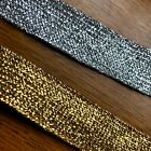 GOLD or SILVER  LUREX BRAID- GLITZY x 5 METRES. CHOOSE FROM 6MM- 25MM