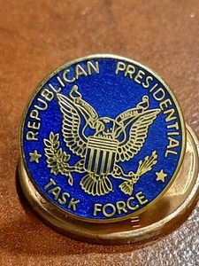 Republican Presidential Task Force Hat Lapel Pin Circa 1981-1986 Ronald Reagan - Picture 1 of 3