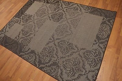 Современный турецкий небольшой ковер 5 x 7 футов плоского плетения AOR7403 — 5x7 черный - Изображение 1 из 4