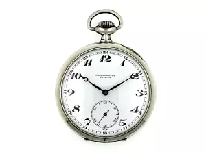 ETERNA Chronometer 800 Silver Pocket Watch Cal. 403 Working (SO545) - Picture 1 of 6