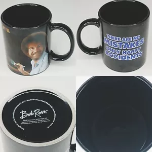 Taza de café autopintada Bob Ross ""Happy Accidents"" 2017 - Imagen 1 de 5