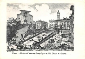A8106) ROMA PIRANESI VEDUTA DEL ROMANO CAMPIDOGLIO E DELLA CHIESA D'ARACOELI - Imagen 1 de 2