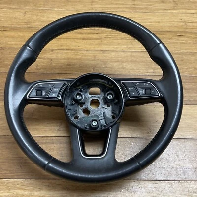 Unidad de control de cuero negro volante Audi A4 A5 2018-2029 pieza OEM Foto 1 de 4