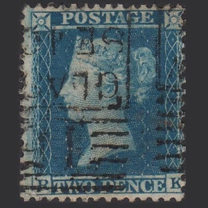 G4_19 GB QV 1855 2d AZUL PL 5 SG23A-F3 RK FU GLASGOW 159 MADELEINE SMITH CANCELAR - Imagen 1 de 2