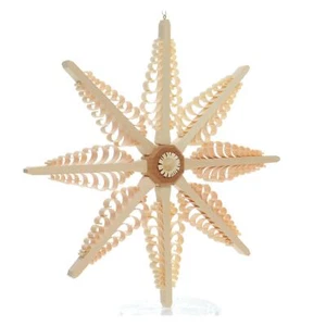 Cuadro de ventana estrella de madera pinchada AnxAlxP 28x5x28 cm NUEVO cuadro de ventana decoración de Navidad - Imagen 1 de 2