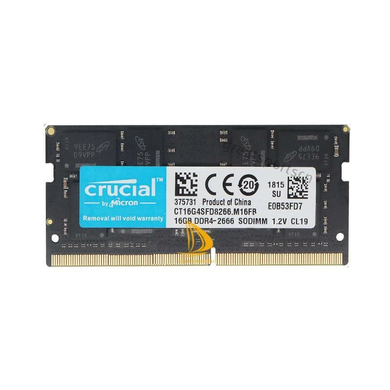 Crucial 16GB 2RX8 DDR4-2666V PC4-21300 1.2V NON-ECC SODIMM Laptop Memory RAM 16g - Image 1 of 3