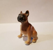 PORCELAIN Figurine DOG FRENCH Bulldog.SMALL.TAN.Hand Painted