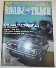 Road & Track Magazine Chevrolet Citation X11 May 1979 NO ML 122314R