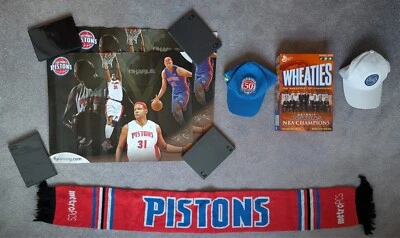 NUEVO Detroit Pistons 2003-2004 NBA Champions Wheaties caja de cereales lote de sombreros sin abrir Foto 1 de 4