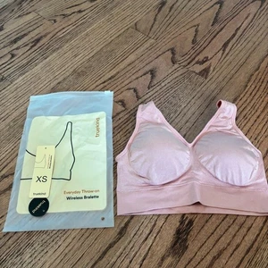 Truekind Soft Pink Wireless Bralette XS Everyday Throw On Comfort Rust NWOT Cute - Picture 1 of 4