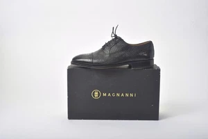 Bruno Magnanni Black Genuine Ostrich Leather Mens Oxford Size 10 - Picture 1 of 6