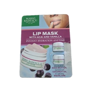 Mario Badescu Lip Mask with Acai & Vanilla w/ Coconut Oil 2Pk Instant Hydration - Picture 1 of 2
