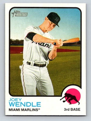 2022 Topps Heritage #198 Joey Wendle Miami Marlins - Image 1 of 2