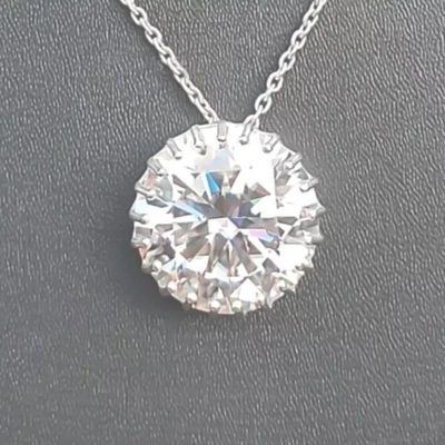 Colgante de diamantes F VS1 certificado 16 quilates en plata - Joyería de boda para mujer Foto 1 de 4