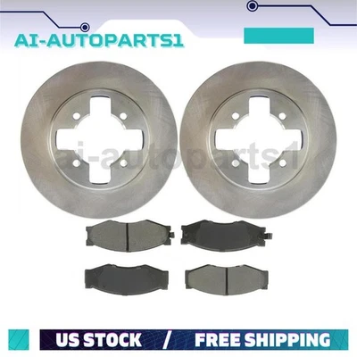 Kit de rotores de freno delanteros + pastillas de freno para Nissan 300ZX 1984 1985 1986 Foto 1 de 4