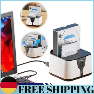 Station d'accueil HDD double baie USB 3.0 vers SATA 20To X2 avec adaptateur secteur 12V 3A - Photo 1/18