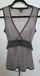 H&M Damen grau ärmellos Netz Gürtel Strand Cover Up Größe 8 - Bild 1 von 12