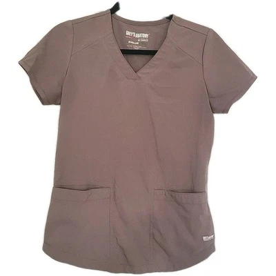 Blusa Médica Grey's Anatomy Barco Evolve Elastizada Para Mujer XS Driftwood Usada en Excelente Condición Foto 1 de 4