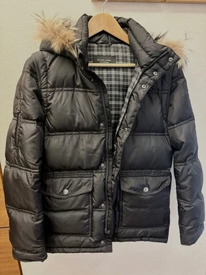 Burberry Black Label Down Jacket Men's L Black with Fur Hood _ - Image 1 of 4