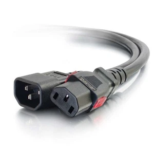 C2G 2ft C14 to C13 Power Cable. Locking C14 to C13 10A 250V Black - Picture 1 of 5