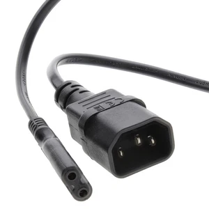 15cm IEC C14 3 Polig Stecker Auf Figur 8 C7 Stecker Strom Adapter Kabel [006571] - Bild 1 von 4