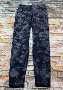 Lululemon Wunder Under Pant Hi-Rise Shibori Magnum Black Womens 6 Athletic Gym - Picture 1 of 11