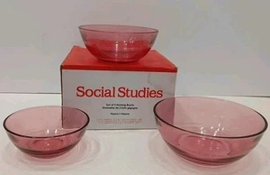 Social Studies Mauve Nesting Bowls - In Box - Set Of 3 - Picture 1 of 9