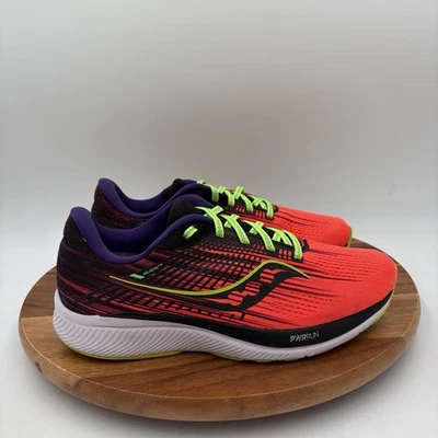 9.5 码 Saucony 女式 Guide 14 VIZIPRO 橙色/多跑运动鞋 — 第 1/4 张图片
