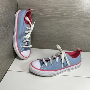 Chaussures Converse Chuck Taylor All Star OX bleu sel de mer/rose blanc taille 2,5 pour jeunes - Photo 1/11