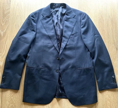 SuitSupply Men’s Havana Jetted Reda Wool Slim Fit Suit Jacket Navy 40R US - Image 1 of 4