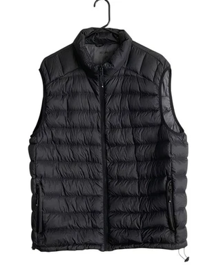 Solaris Packable Duck Down Vest Large Lightweight Puffer Sleeveless Jacket Black - Image 1 of 4