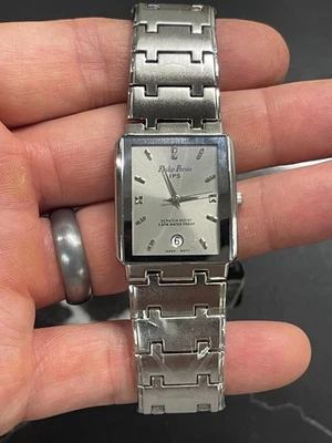 Philip Persio Tank Men's Watch Silver Dial with Date Integrated bracelet - Image 1 of 3