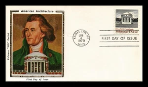 US COVER VIRGINIA ROTUNDA AMERICAN ARCHITECTURE FDC COLORANO SILK CACHET - Picture 1 of 2