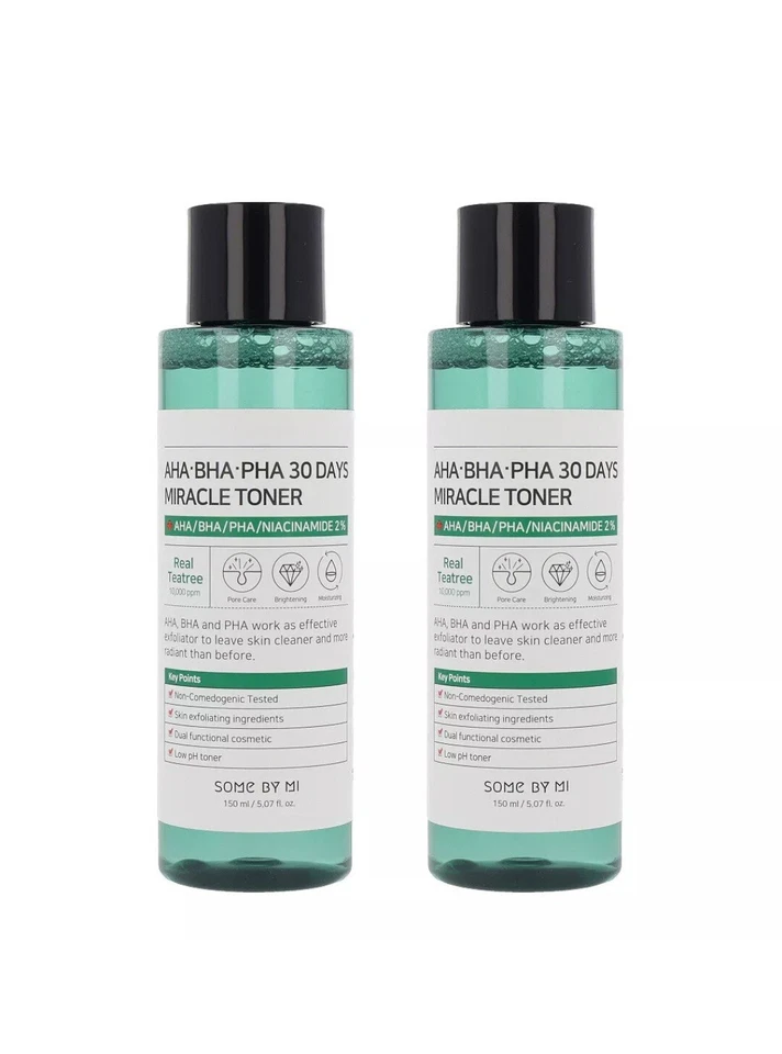 2 Some By Mi AHA BHA PHA 30 Days Miracle toner 150ml pele sensível (VENDEDOR DOS EUA) - Imagem 1 de 1