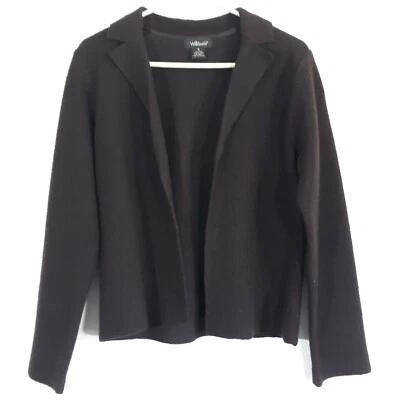 Suéter Willi Smith S Marrón 100% Lana Cuello Frente Abierto Manga Larga Cárdigan Foto 1 de 4