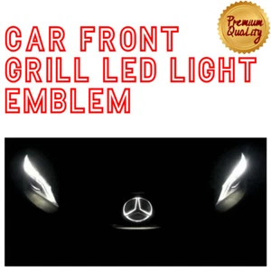 AUTO LED WHITE LIGHT UP 5D STAR FRONT GRILL FOR W176 A180 A200 A260 W246 - Picture 1 of 7